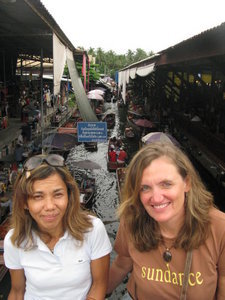 Tan and Lisa at the Floating Market