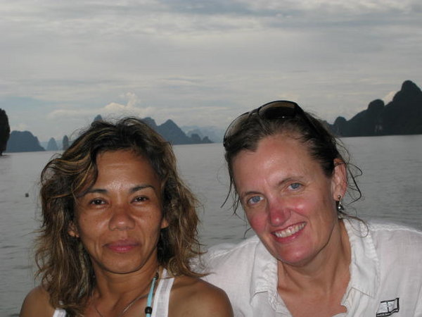 Tan and Lisa on boat