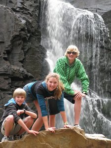 Kids at McKensie Falls