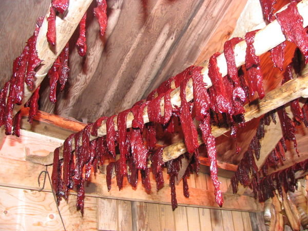 Drying Beluga meat