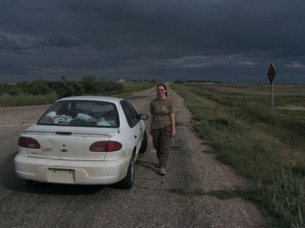 dark clouds in Saskatchewan
