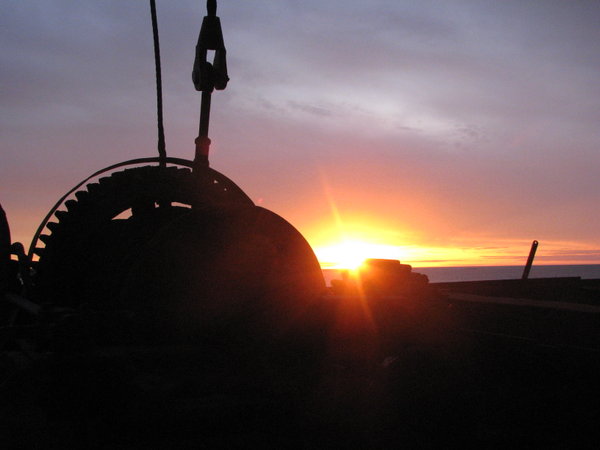 Sunset by the winch