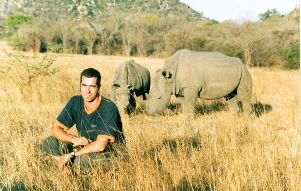 Walking with rhinos