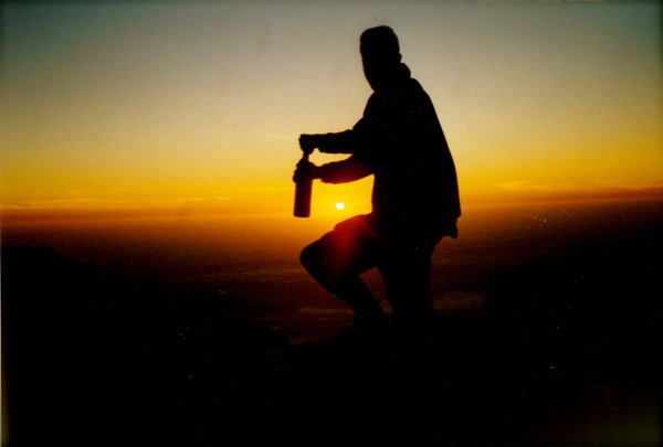 A sundowner on Table Mountain.