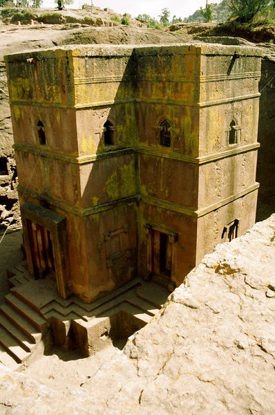 A rock-hewn church in Lalibela