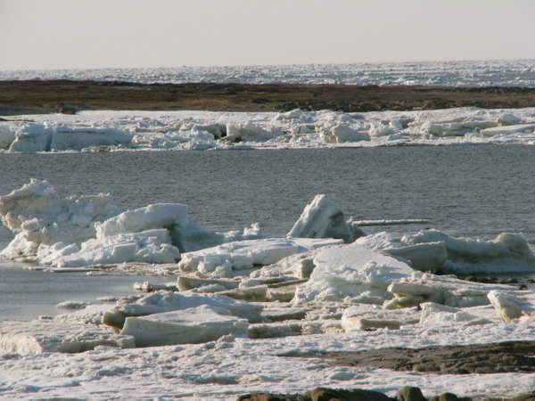 Ice-chunks in the Churchill River. 