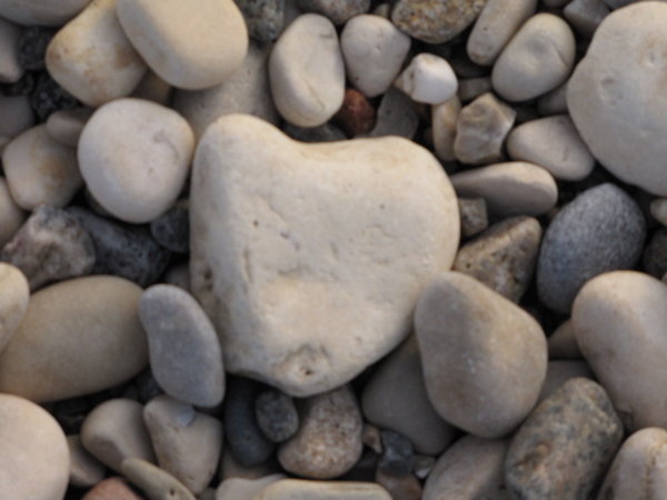 Heart-shaped rocks.