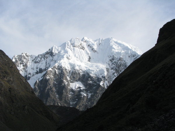 The snowcapped peak of Salkantay