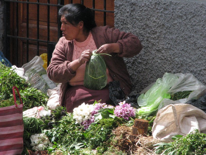 Fresh greens downtown Cusco