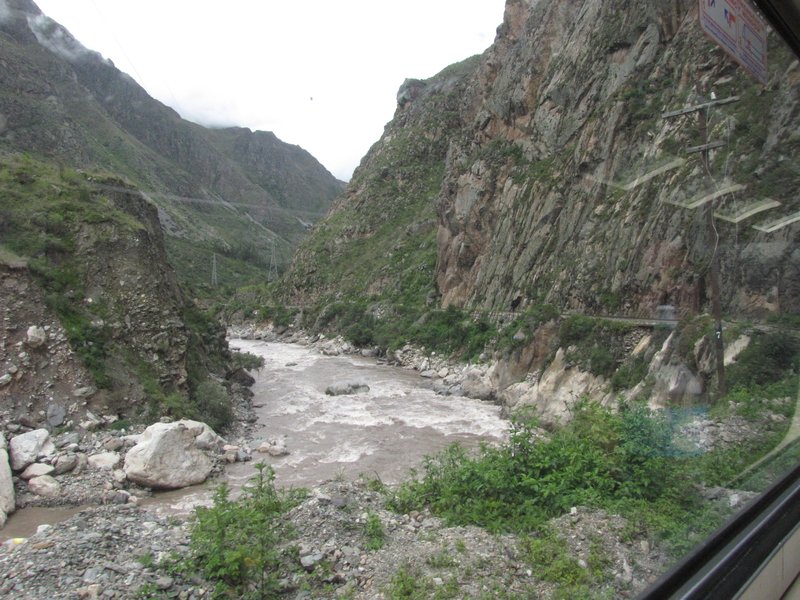 view from the train to MachuPichu
