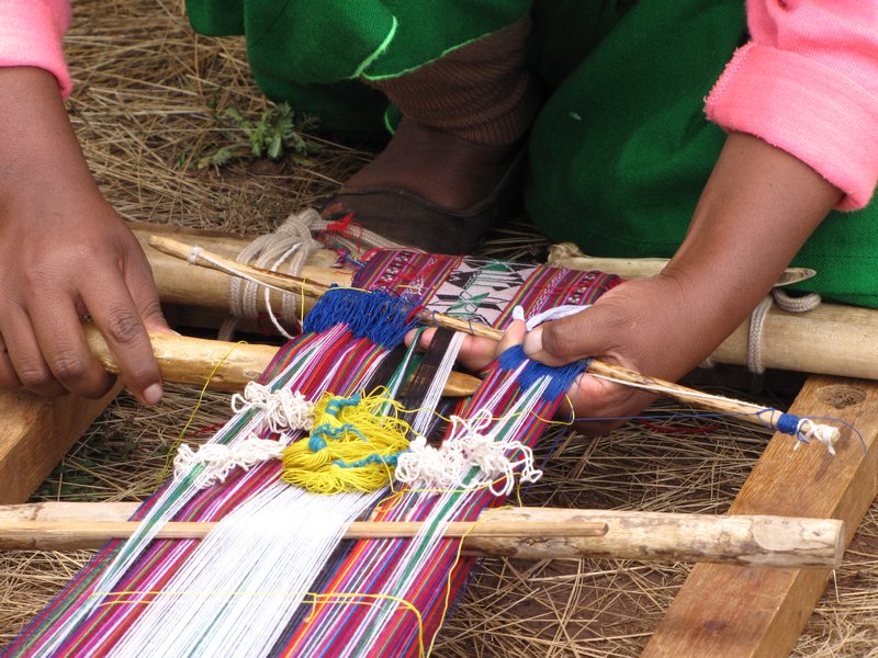 a close up of the loom