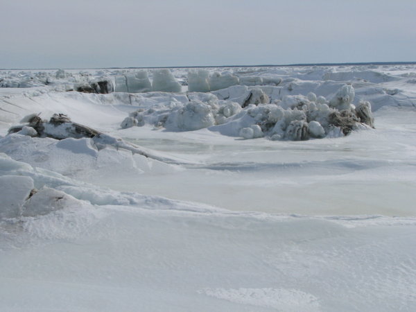 The frozen river.