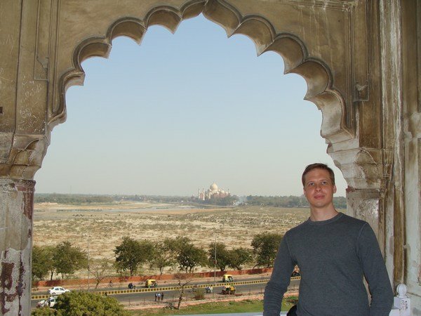 View of the Taj Mahal from Shah Jahan's Prison at the Red Fort
