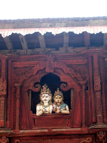 Parvathi and Shiva statue at durbar square