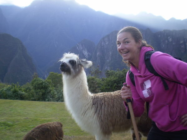 Me and fluffy llama!