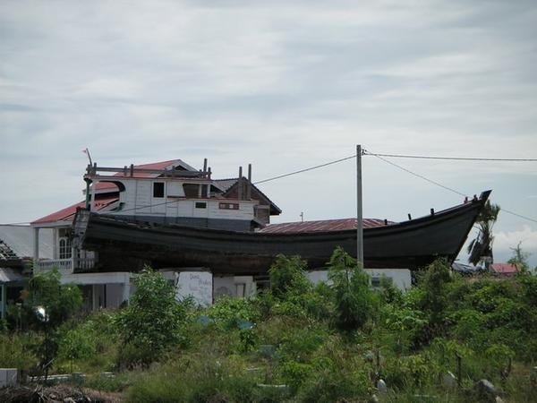 Boat on a Building