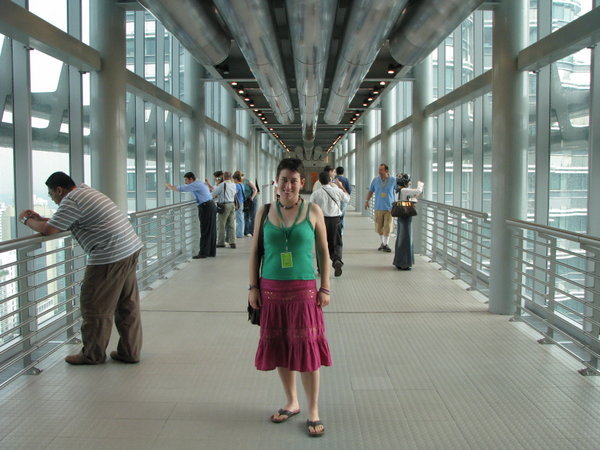Karen on the Sky Bridge