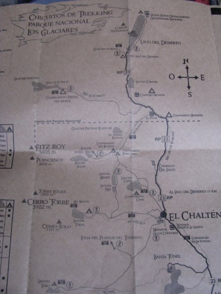Map of El chalten 