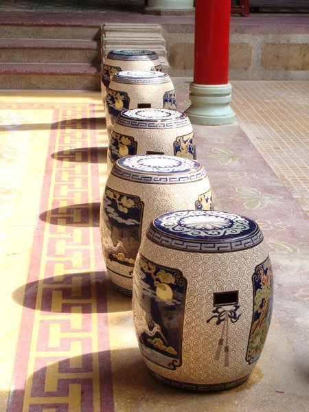 Ceramic stools inside the Assembly
