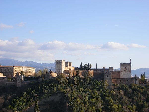 from of Alhambra from across the city