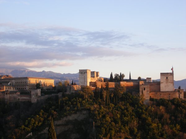 Alhambra during sunset