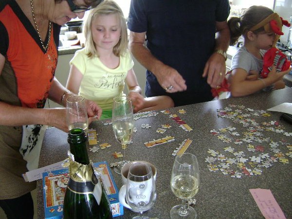 Tayla completing her Jigsaw.