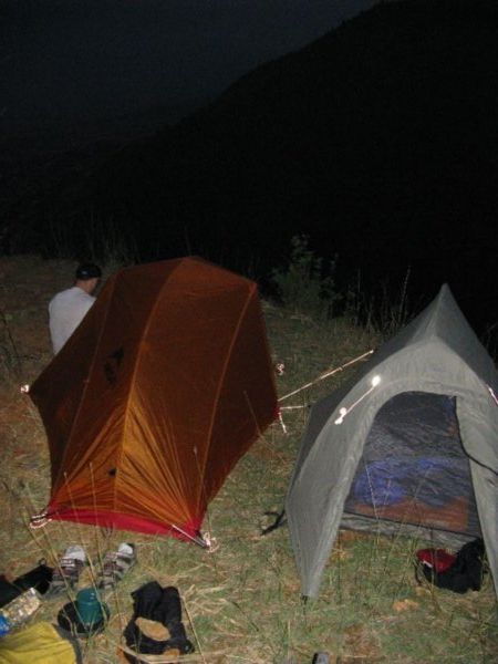 Mountainside campsite