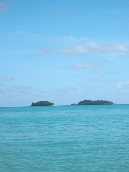 The islands used for Shipwrecked; tiger island on the right & shark island on the left