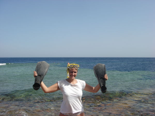 snorkelling the blue hole in Dahab