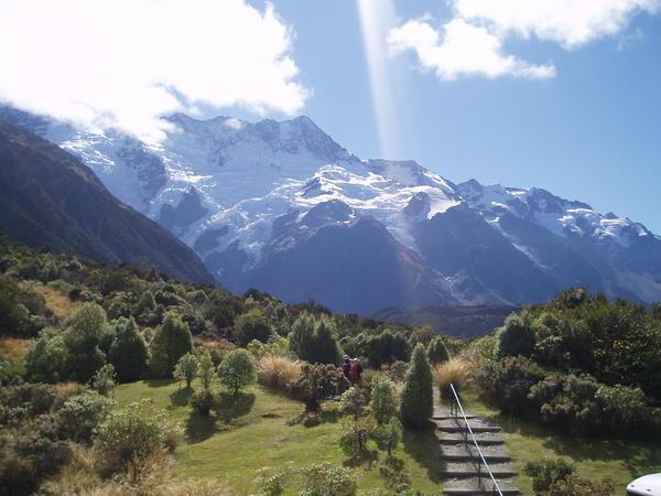 mount Cook, in the middle of the south island