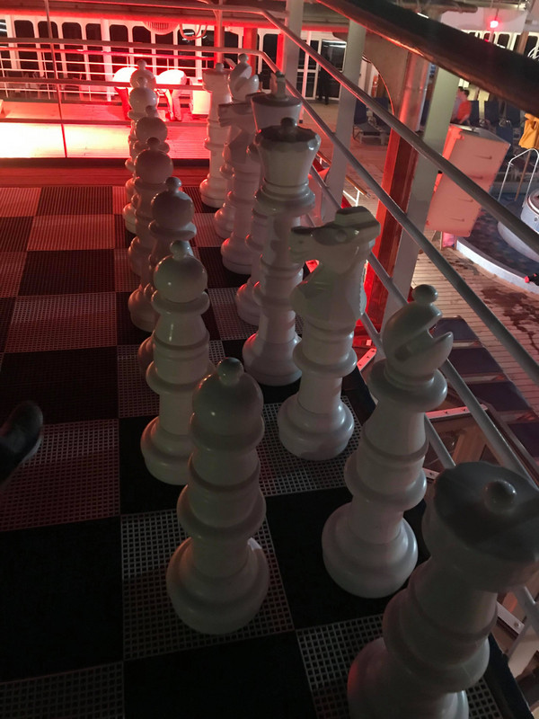 Chess set on the ship
