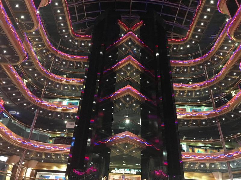 The main atrium on the ship
