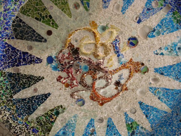 Another ceiling mosaic in Parc Guell