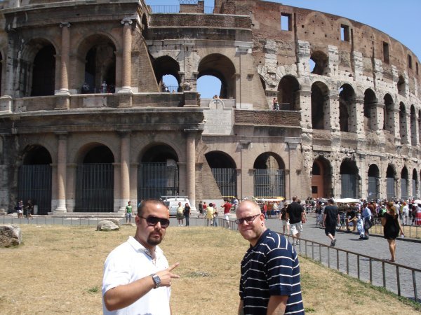 Eric and I in front of the Colisseum