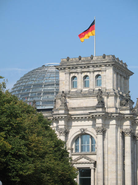 The Reichstag in the background