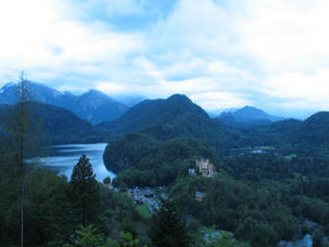 Overlooking the blue lake and King Ludwig's family castle where he group up