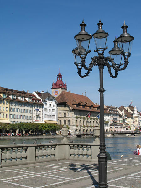 On the Southern side of the Reuss looking over toward the Old Town