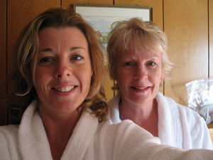 Getting ready for our massage and swim at Vals Therme Bath