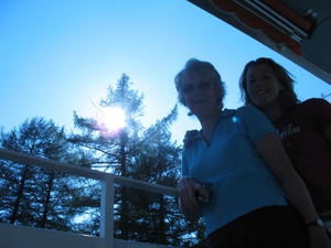 Mum and I on our balcony @ Vals