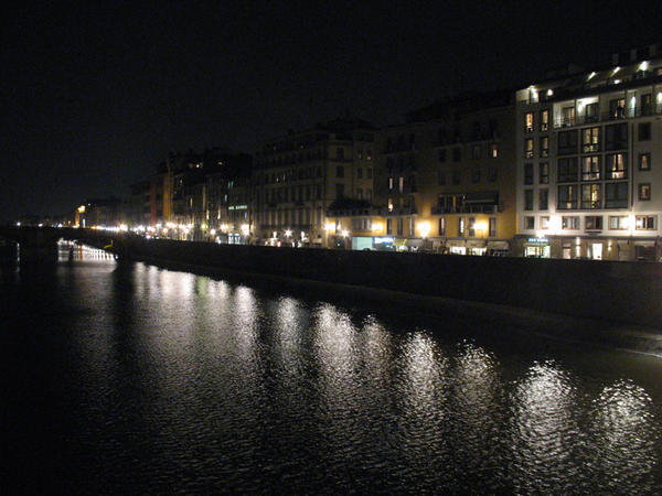 View along the Arno from the Ponte Vecchio