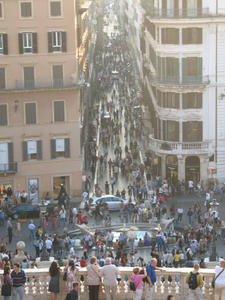 The view from the top of the Spanish Steps 