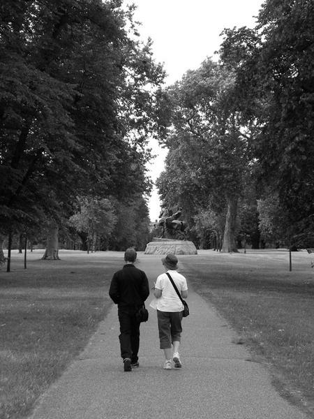 Mum and Heath taking a stroll...