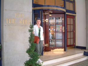 Mum outside the Ritz