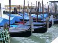 Gondola's Sitting on the Grand Canal