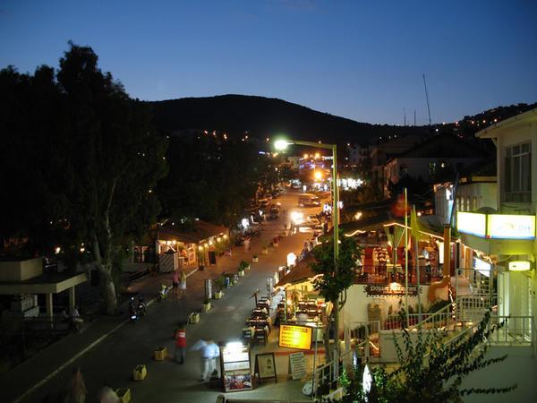 View from resturant over main street in Kalkan
