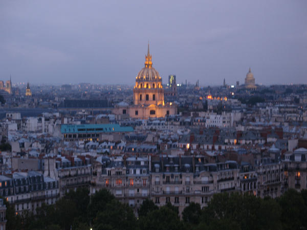 Paris at dusk from the Eifel Tower