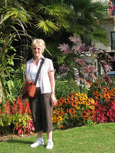 Mum in the flowers! Nice, French Riviera