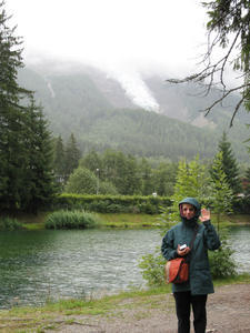 In the rain, Mum and I set off for a walk into Chamonix, thinking it would only be an hour or so....