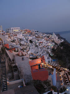 Fira as the sun disappears