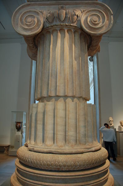 Marble column from the temple of Artemis at Sardis